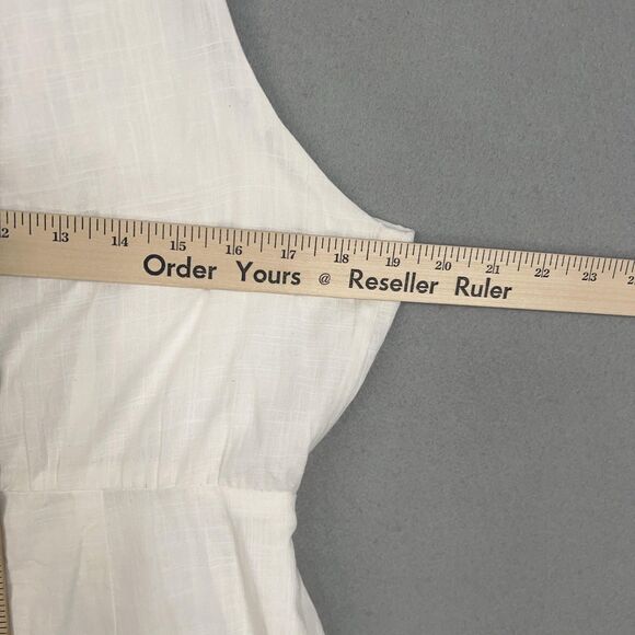 Lulus Dress Womens XL White Forever Summer One Shoulder Faux Wrap Mini Resort - Picture 13 of 16